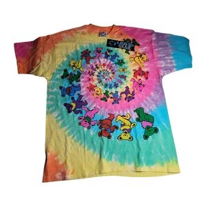 Vintage Liquid Blue 1995 Grateful Dead Tie-Dye Spiral T-Shirt XL